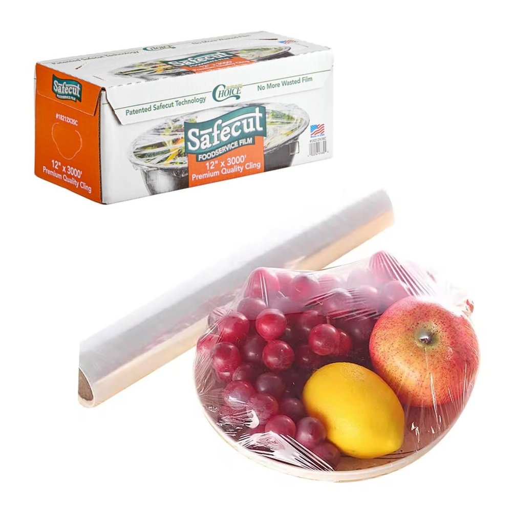 Generic Premium Foodservice Film with Slide Cutter (12"" x 3000'), Clear