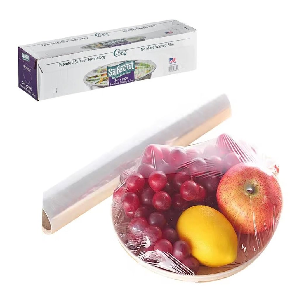 NineLife Basics Premium Foodservice Film with Slide Cutter (24"" x 2000'), Clear