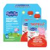 Tastelli Peppa Pig Kids Squeezy Fruit Gel  Apple Flavor  No Artificial Sweeteners or Flavors, Made with Real Fruit Juice, Fiber-Rich Prebiotic Gut Support, Vitamins C & D, Vegan, Gluten-Free - 10 Count view 1