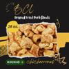 (1) Original Smoked Fried Pork Rinds 16oz Tub Premium Chicharrones Zero Carbs High Protein Crunchy Crackling Snacks Keto Paleo Friendly Party Food Guacamole Gourmet Snack Savory Treat view 2
