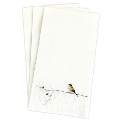 20 Pcs Paper Napkins Soft Absorbent 3-Ply White Durable Premium Quality Full Embossed Linen-Feel Disposable Guest Towels Decorative, for Parties Birthday Wedding Anniversary | Kitchen Bathroom