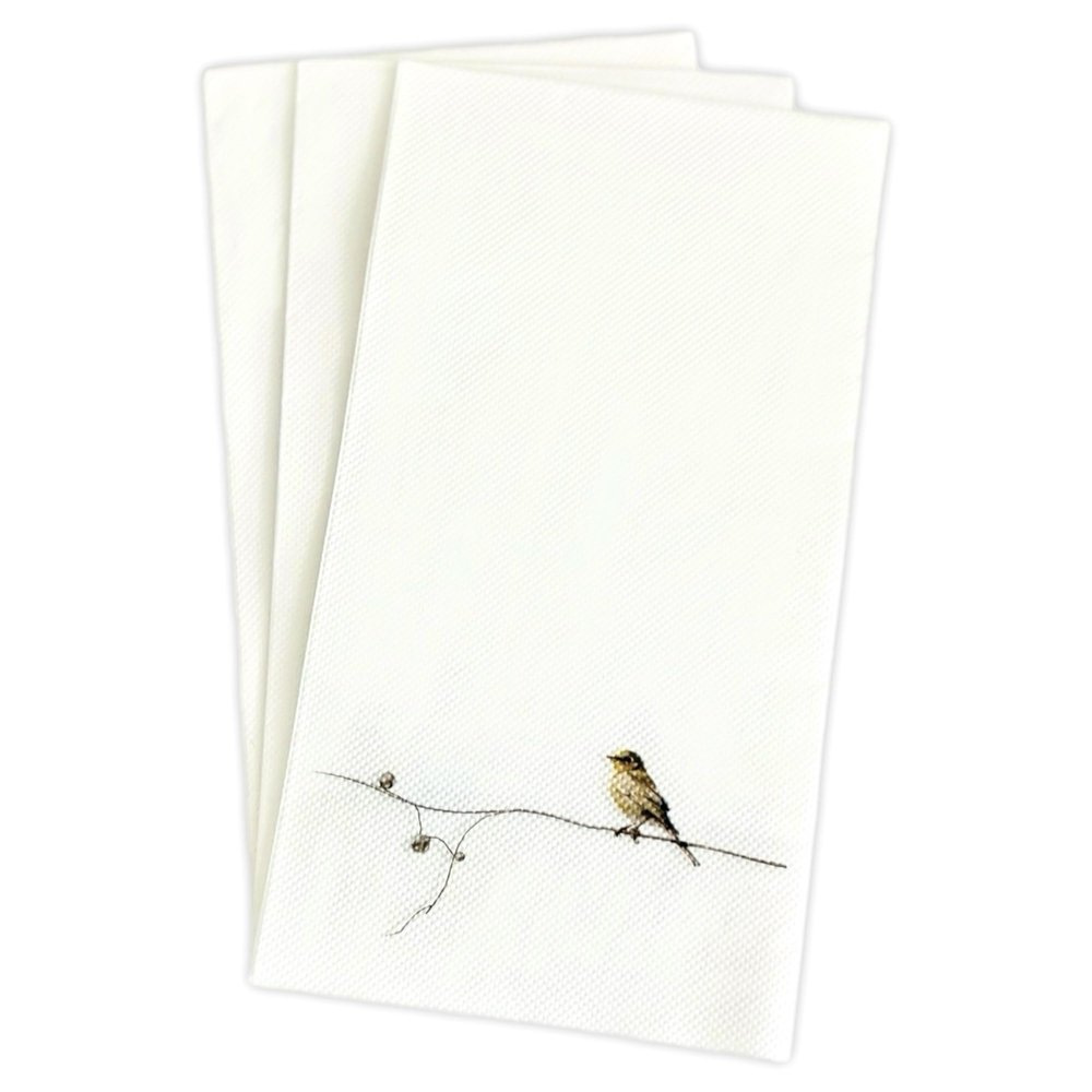 20 Pcs Paper Napkins Soft Absorbent 3-Ply White Durable Premium Quality Full Embossed Linen-Feel Disposable Guest Towels Decorative, for Parties Birthday Wedding Anniversary | Kitchen Bathroom