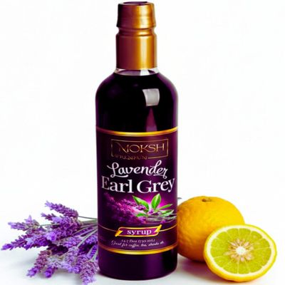 Lavender Earl Grey Syrup with Real Sugar, Lavender Syrup for Coffee, Lattes, Cocktails, Tea, Lemonade, Soda, and Iced Tea, 24.7 oz