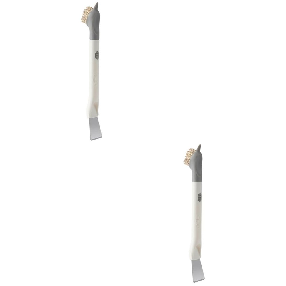 FOMIYES 2pcs Kitchen Cleaning Brush for Stove and Range Hood Multifunctional Dish Scrub Brush for Deep Cleaning Cooktops Pan Bottom and Tile Grout Efficient Oil Stain