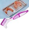 False Teeth Cleaning Brush Double Sided Portable Denture Toothbrush for False Teeth Cleaning view 2