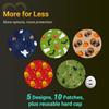 Dexcom G7 & Stelo Over Patches Holiday, Amolyfe 10-Pack Adhesive Patches Waterproof Bump-Proof with Hard Cap, Breathable Medical Overpatch, 10-Day CGM Protection(Fest.B) view 2