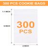 300 Pcs Self Adhesive Cookie Bags, 4x6 Inches Self Sealing Cellophane Bags, Clear Resealable Cellophane Bag for Packaging, Cookies, Gifts, Candy, Food view 2