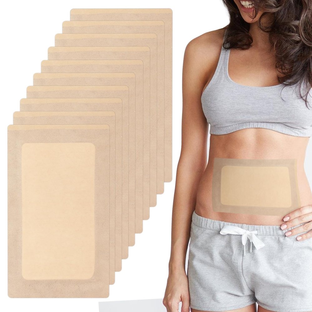 10pcs Castor Oil Pack Wrap - Self-Adhesive, High Absorbent Organic Cotton Flannel, No Leak Design for Women & Men
