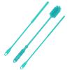 3pcs Silicone Bottle Brush & Straw Cleaner Brush, Reusable Straw Cleaning Brush Water Cup Brush Set Extra Long Brush Kit Bottle Accessories for Stanley Tumbler & Metal Glass Straws (Blue) view 1