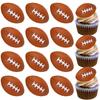 12 Pack Rugby Ball Cupcake Toppers Assembled American Football Cupcake Picks for Super Rugby Sports Theme Baby Shower Kids Birthday Party Cake Decorations view 1