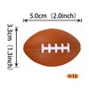 12 Pack Rugby Ball Cupcake Toppers Assembled American Football Cupcake Picks for Super Rugby Sports Theme Baby Shower Kids Birthday Party Cake Decorations view 2