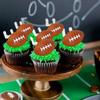 12 Pack Rugby Ball Cupcake Toppers Assembled American Football Cupcake Picks for Super Rugby Sports Theme Baby Shower Kids Birthday Party Cake Decorations view 3