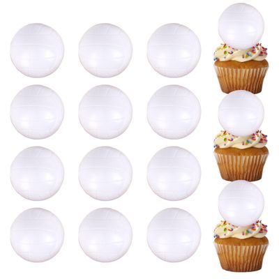 12 Pack Volleyball Cupcake Toppers Sport Balls Cupcake Picks Volleyball Theme Birthday Party Baby Shower Sport Game Party Cupcake Decorations Supplies