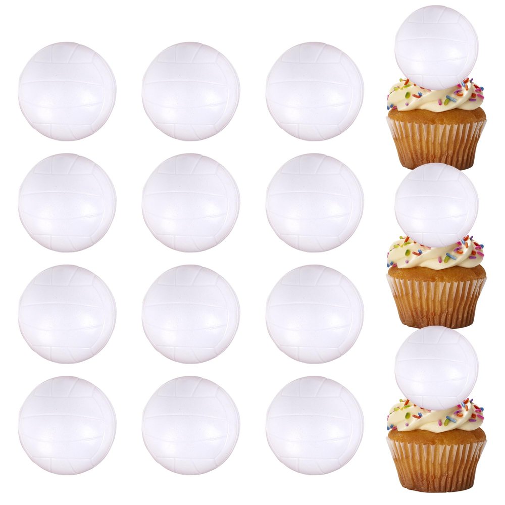 12 Pack Volleyball Cupcake Toppers Sport Balls Cupcake Picks Volleyball Theme Birthday Party Baby Shower Sport Game Party Cupcake Decorations Supplies