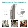 AUSTONE Rechargeable Bluetooth Hearing Aids for Seniors with Noise Cancelling App Control, 4 Sound Modes, BTE Hearing Aids view 3