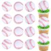 12 Pack Baseball Cupcake Toppers Foam Baseball Cupcake Picks for Kids Sport Theme Birthday Party Baby Shower Cake Decorations Supplies view 1