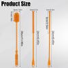3pcs Silicone Bottle Brush & Straw Cleaner Brush, Reusable Straw Cleaning Brush Water Cup Brush Set Extra Long Brush Kit Bottle Accessories for Stanley Tumbler & Metal Glass Straws (Orange) view 2