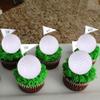12 Pack Golf Cupcake Toppers Glitter Sports Golf Ball Cupcake Picks for Baby Shower Golf Sports Players Theme Birthday Party Cupcake Decorations Supplies view 3