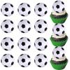 12 Pack Soccer Ball Cupcake Toppers Sports Ball Theme Cupcake Picks for Baby Shower Kids Birthday Football Theme Party Cupcake Decorations Supplies view 1