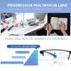 SKYOAK 2 Pack Premium Quality Progressive Multifocus Half Frame Reading Glasses for Men, No-Line Blue Light Blocking Computer Readers Multifocal Eyeglasses with TR 90 Temples, +3.5x view 3