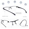 SKYOAK 2 Pack Premium Quality Progressive Multifocus Half Frame Reading Glasses for Men, No-Line Blue Light Blocking Computer Readers Multifocal Eyeglasses with TR 90 Temples, +3.5x view 4
