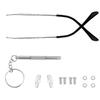 1 Pair Eyeglass Replacement Arm, Universal Vintage Glasses Arm Legs Replacement with Tool, Metal Glasses Replacement for Eyeglasses Repair (Silver) view 1