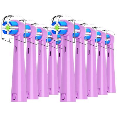 Compatible with Brusheez Kids Electric Toothbrush Replacement Brush Heads,for Brusheez Kids Electric Toothbrush,10 Pack (Purple, Medium)