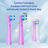 Compatible with Brusheez Kids Electric Toothbrush Replacement Brush Heads,for Brusheez Kids Electric Toothbrush,10 Pack (Purple, Medium) view 3
