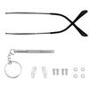 1 Pair Eyeglass Replacement Arm, Universal Vintage Glasses Arm Legs Replacement with Tool, Metal Glasses Replacement for Eyeglasses Repair (Black) view 1