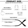 1 Pair Eyeglass Replacement Arm, Universal Vintage Glasses Arm Legs Replacement with Tool, Metal Glasses Replacement for Eyeglasses Repair (Black) view 2