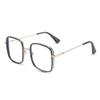 AOOLIA Stylish Square Reading Glasses for Women Men, TR90 Metal Eyeglasses Frame Reader, Blue Light Blocking Glasses Computer (Black, 3, x) view 1