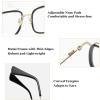 AOOLIA Stylish Square Reading Glasses for Women Men, TR90 Metal Eyeglasses Frame Reader, Blue Light Blocking Glasses Computer (Black, 3, x) view 3