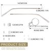 1 Pair Eyeglass Replacement Arm with Transparent Legs, Universal Glasses Arm Legs Replacement with Tools, Metal Glasses Replacement for Eyeglasses Repair (Gold) view 2