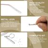 1 Pair Eyeglass Replacement Arm with Transparent Legs, Universal Glasses Arm Legs Replacement with Tools, Metal Glasses Replacement for Eyeglasses Repair (Gold) view 3