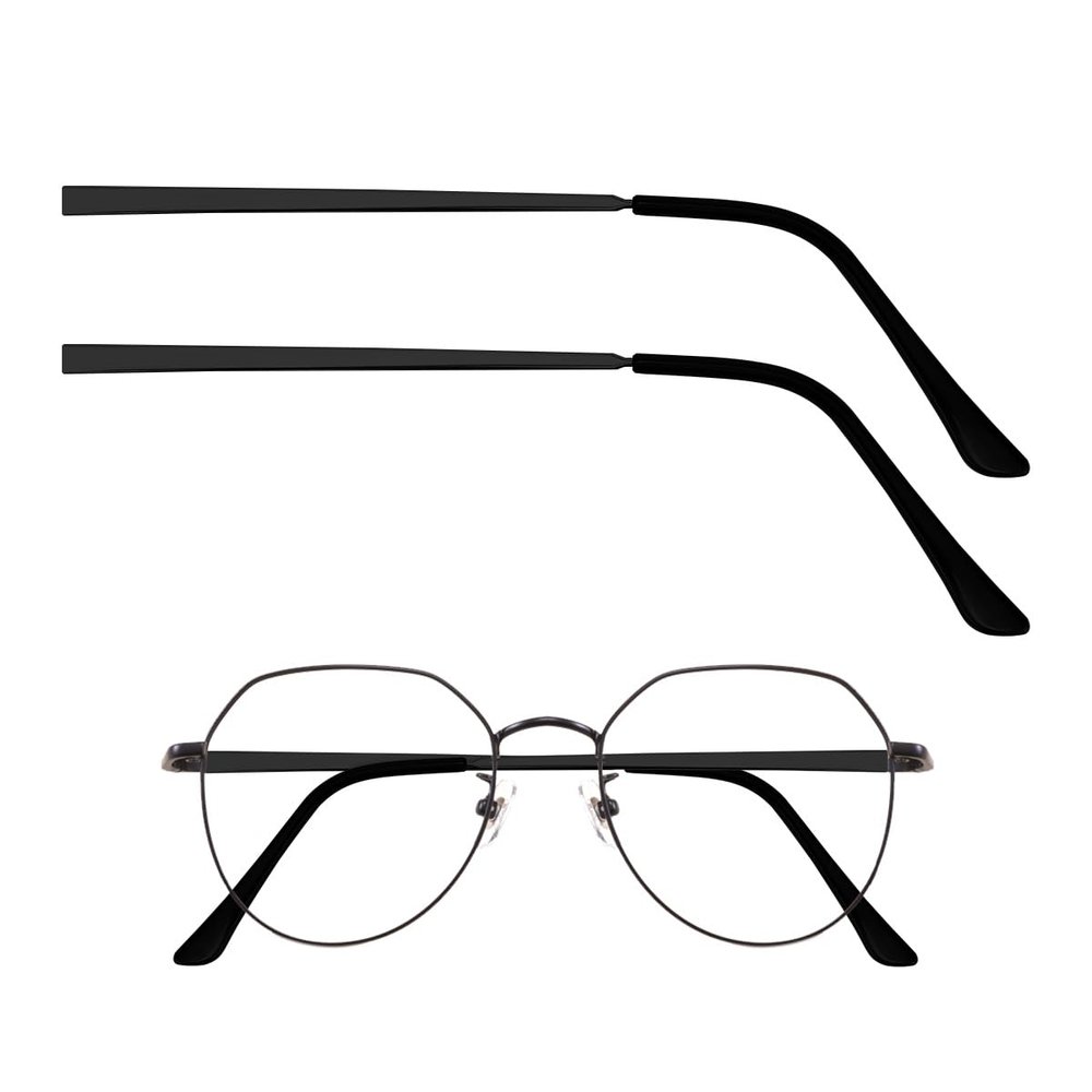 1 Pair of Glasses Replacement Arms, Universal Glasses Arm and Leg Replacements for Glasses Repair (Black)