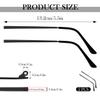 1 Pair of Glasses Replacement Arms, Universal Glasses Arm and Leg Replacements for Glasses Repair (Black) view 2