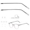1 Pair Eyeglass Replacement Arm with Transparent Legs, Universal Glasses Arm Legs Replacement, Metal Glasses Replacement for Eyeglasses Repair (Black) view 1