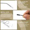 1 Pair Eyeglass Replacement Arm with Transparent Legs, Universal Glasses Arm Legs Replacement, Metal Glasses Replacement for Eyeglasses Repair (Black) view 3