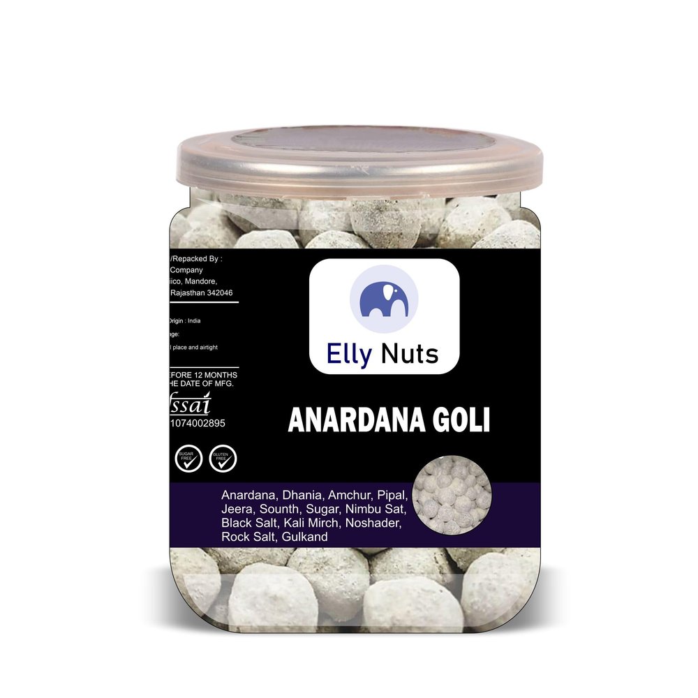 ELLY NUTS Anardana Goli 500 Gram Airtight Container