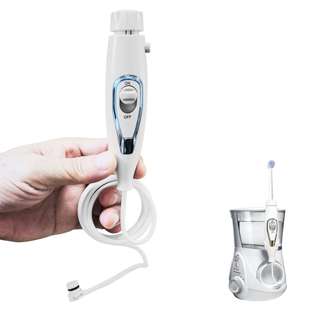JDHAVMOS Replacement Hose and Handle Parts Compatible with Waterpik Wp100, Wp-450, Wp-660, Wp-900 Ultra Water Flosser Oral Hygiene Dental Water Jet Accessories.(1 handle and 1 hose).