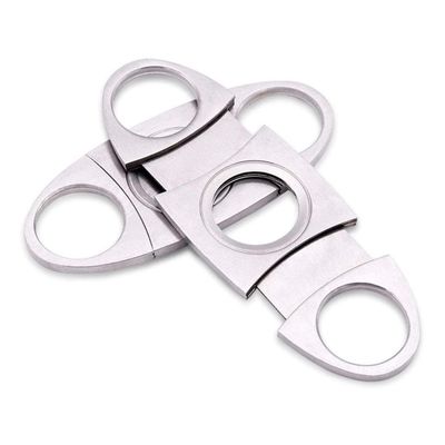 2 PCS Stainless Steel Double Blade Guillotine Cigar Cutter - Cigar Scissors for Most Cigars