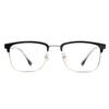 HELES Men Business Metal &TR Full Rim Single Vision Reading Glasses UV+420cut Blue Light Blocking Computer Eyeglasses Reader-Black&Gold||+3.25 Strength view 2