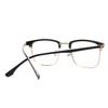 HELES Men Business Metal &TR Full Rim Single Vision Reading Glasses UV+420cut Blue Light Blocking Computer Eyeglasses Reader-Black&Gold||+3.25 Strength view 4