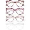 REAVEE 4 Pack Fashion Oversized Cat Eye Reading Glasses for Women, Large Cute Computer Blue Light Blocking Readers with Spring Hinge 1.75 view 1