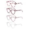 REAVEE 4 Pack Fashion Oversized Cat Eye Reading Glasses for Women, Large Cute Computer Blue Light Blocking Readers with Spring Hinge 2.0 view 2