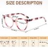 REAVEE 4 Pack Fashion Oversized Cat Eye Reading Glasses for Women, Large Cute Computer Blue Light Blocking Readers with Spring Hinge 2.0 view 3