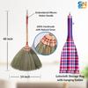 2 Packs of 40 inch Asian Broom Whisk Broom Thai Natural Grass Broom Bamboo Stick Handle Perfect for Sweeping Dirt, Dust, Debris view 4