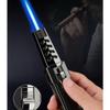 Windproof Turbine Torch Lighter, Refillable Butane Gas Lighter, Portable Metal Inflatable Windproof Jet Large Fire Power Lighter, Suitable for Candle Cigar Kitchen Outdoor Camping, Barbecue(T6) view 2