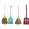 2 Sets of (2 Broom and 2 Storage Bag) Asian Natural Grass Broom Bamboo Stick Handle (Perfect for Sweeping Dirt, Dust, Debris view 1