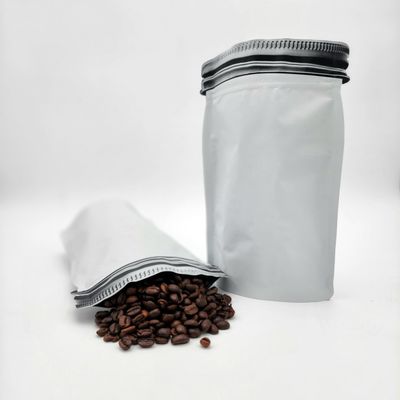 100 Pack White Jar Pouch 6" x 9" x 3.5" Stand Up Bag | Mylar Reclosable Heat Sealable,Stand-Up Pouch Bag | Coffee | Snack | Color: White